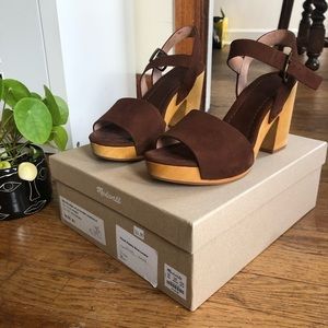MADEWELL Wood-heel platform Sandals - size 8.5